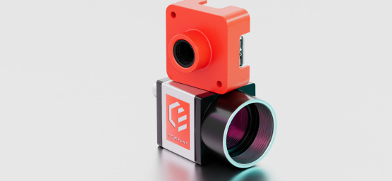 Exemple de caméra industrielle IDS avec une couleur ou une impression personnalisée.