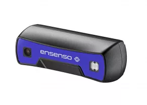 Vue de face de la caméra 3D noir et bleu Ensenso S