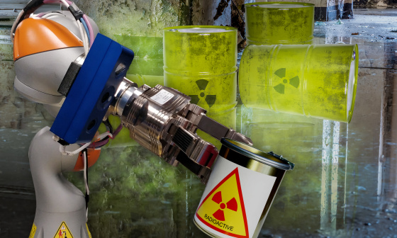 Système assisté par robot avec caméra 3D Ensenso pour une manipulation sûre des déchets nucléaires