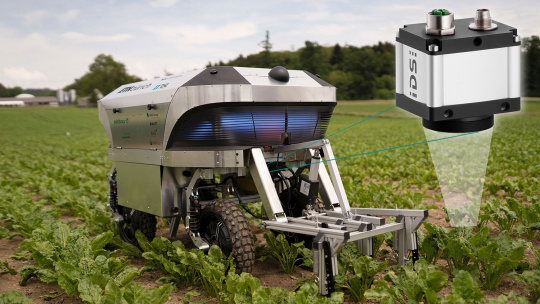 Un robot intelligent équipé d'une caméra industrielle élimine les mauvaises herbes de manière ciblée