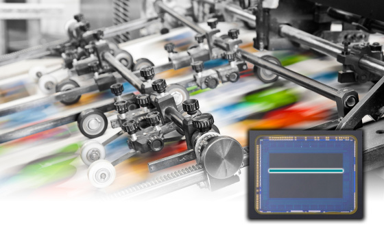 Exemple d'application Bras de la machine sur un fond flou coloré