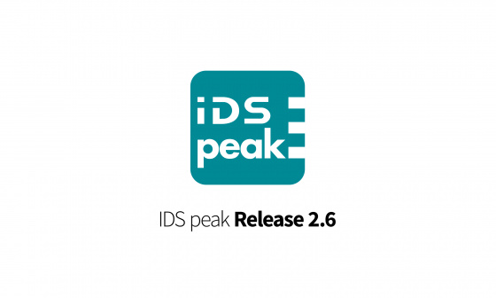 Logos du kit de développement logiciel IDS peak avec mention de la version 2.6