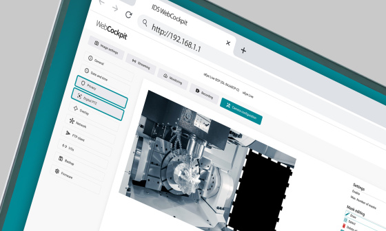 Capture d'écran de l'interface du logiciel IDS WebCockpit