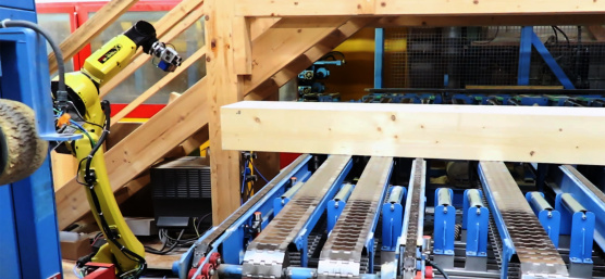 Détection 3D automatique et marquage de poutres en bois