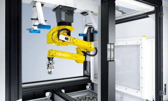 Deux caméras stéréo 3D Ensenso N10 sont installées de manière fixe dans chaque caisse.