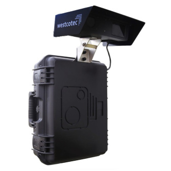 Appareil de mesure de vitesse Westcotec noir avec caméra industrielle pour un traitement d’image précis