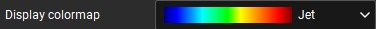 Sélection de la représentation des couleurs avec la gamme de couleurs Jet dans le menu déroulant.