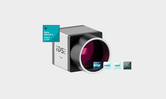 IDS ueye SCP caméra de surveillance avec icônes pour Sony Starvis 2, RTSP, MJEG, H264, REC