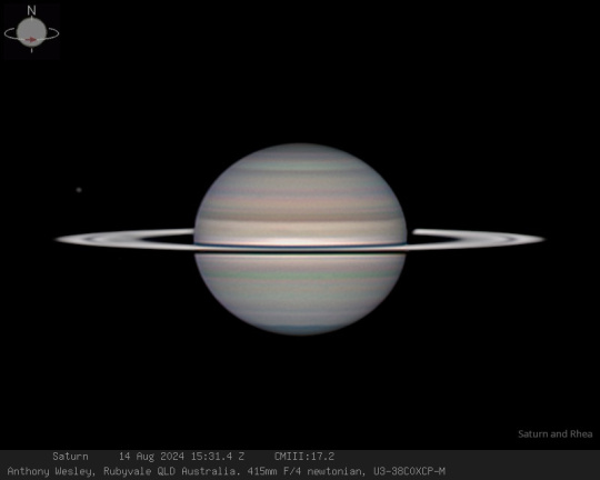 Image de la planète Saturne prise au télescope