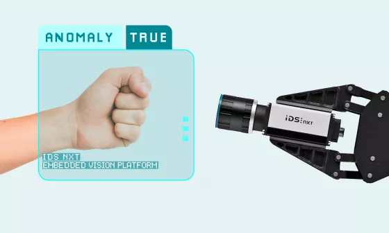 La caméra IDS NXT détecte les poings serrés grâce à l'intelligence artificielle