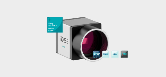 IDS ueye SCP caméra de surveillance avec icônes pour Sony Starvis 2, RTSP, MJEG, H264, REC