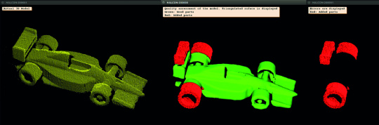 Le traitement d’images 3D HALCON est capable de détecter les plus petits écarts entre l’objet et le modèle de référence. Image : Démonstration d’IDS au salon « Control 2018 ». Image prise avec une caméra stéréovision 3D Ensenso.