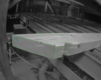 Surfaces d'impression éventuelles (en vert) déterminées par le logiciel à partir des données 3D brutes…