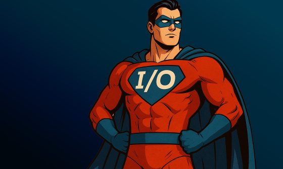 Superman avec l'inscription I/O