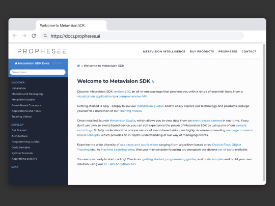 Capture d’écran de Metavision SDK