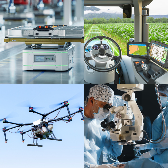 Systèmes autonomes pour industrie, agriculture, drones et médecine