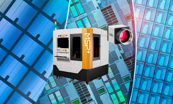Machine de soudage laser, micro-puces LED à l'arrière-plan