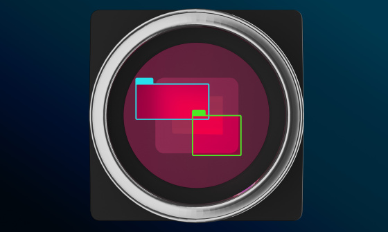 L'objectif visualise deux zones