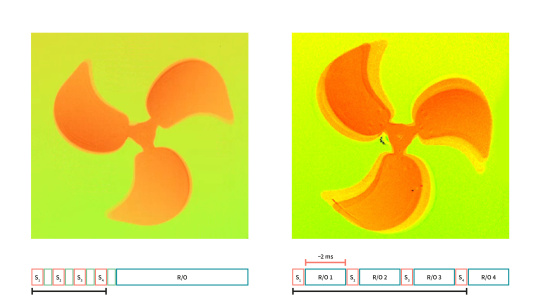 Deux images différentes d'un ventilateur