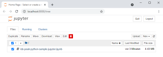 Tableau de bord Jupyter Notebook