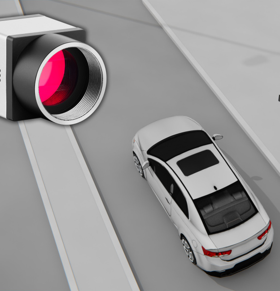 Le système Adigo nPax détecte les passagers d'une voiture avec la caméra uEye CP