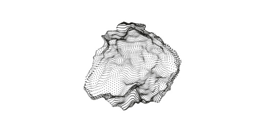 Nuage de points d'une particule fortement agrandie