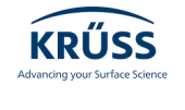 Logo Krüss avec l'inscription Advancing your Surface Science.