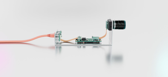 Caméra industrielle avec carte déportée de la série configurable uEye-ACP d'IDS