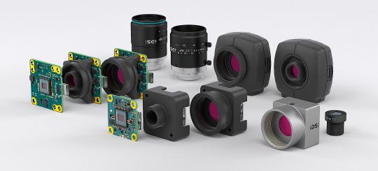 Caméras monocartes compactes IDS avec différentes variantes de boîtiers ou de supports d'objectif avec interface USB