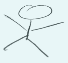 Un bonhomme allumette.