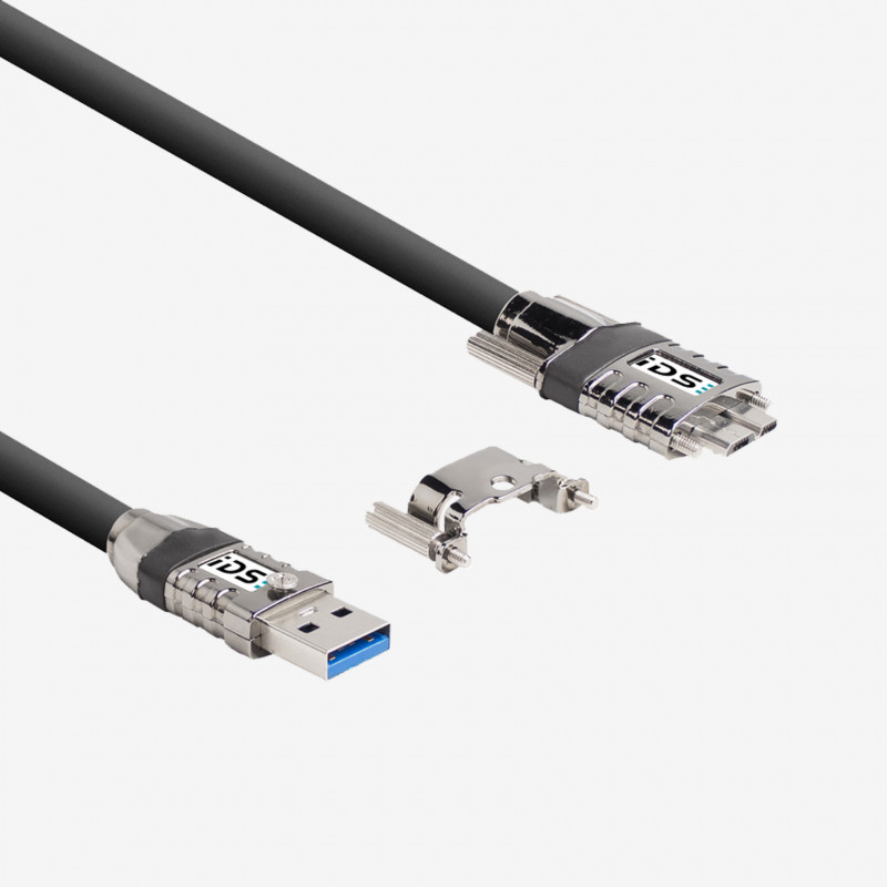 USB 3, câble standard,  droit, à visser, 3 m