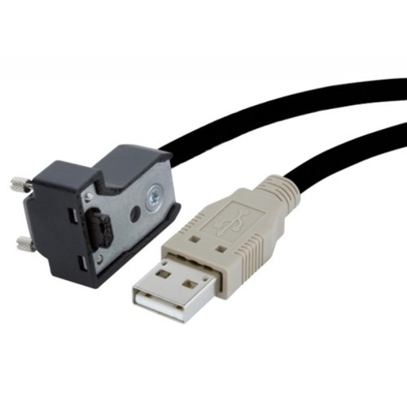 USB 2.0, câble standard,  coudée, à visser, 5 m