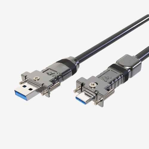 USB 3, AOC, câble actif, droit, à visser, 10 m