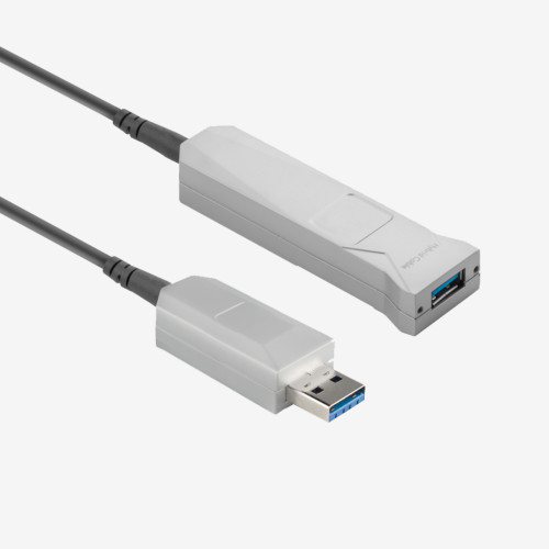 USB 3, AOC, câble actif, droit, à visser, 5 m